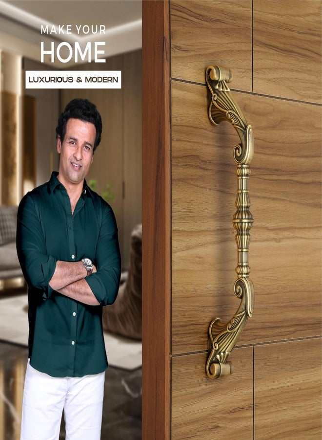 LAPO Dhanush Door Handles for Main Door | Main Door Handle | Wooden & Glass Door Handle(14 Inches-Pack of 1) Antique Finish | 3 Years Warranty - Image 2